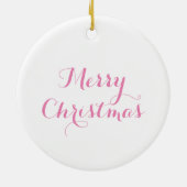 Rosa Wasserfarbe Hirsche Keramik Weihnachtsschmuck (Hinten)