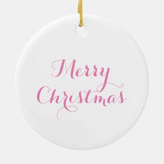 Rosa Wasserfarbe Hirsche Keramik Weihnachtsschmuck (Hinten)