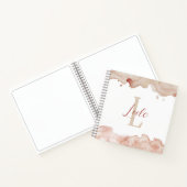Rosa Wasserfarbe Hübsche Personalisierte Skizze Notizblock (Innenseite)