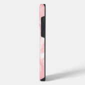 Rosa Wasserfarbe Initialen Monogramm iPhone Hülle (Linke Seite)