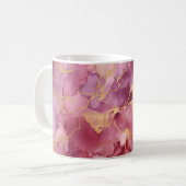 Rosa Wasserfarbe Kaffeetasse (Vorderseite Links)