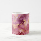 Rosa Wasserfarbe Kaffeetasse (Mittel)