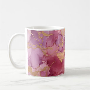 Rosa Wasserfarbe Kaffeetasse