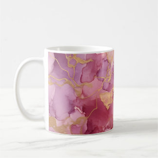 Rosa Wasserfarbe Kaffeetasse