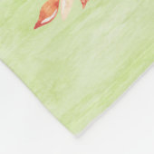 Rosa Wasserfarbe Kleine Kuh Fleecedecke (Ecke)