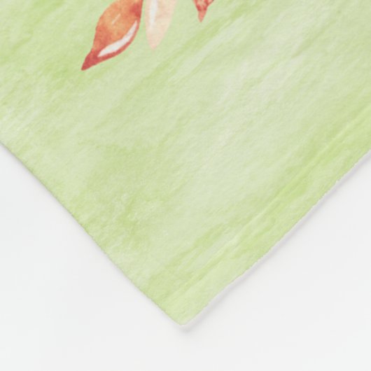 Rosa Wasserfarbe Kleine Kuh Fleecedecke (Ecke)