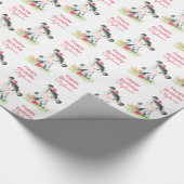 Rosa Wasserfarbe Kleine Kuh Geschenkpapier (Ecke)