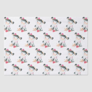 Rosa Wasserfarbe Kleine Kuh Seidenpapier