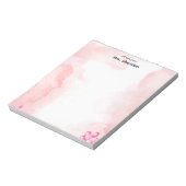 Rosa Wasserfarbe-Lehrer-Notizblock Notizblock (Rotiert)