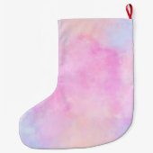 Rosa Wasserfarbe Lila Einhorn Großer Weihnachtsstrumpf (Rückseite)