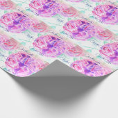 Rosa Wasserfarbe Lilac Rose Blume Bläserfarben Geschenkpapier (Ecke)