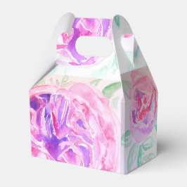 Rosa Wasserfarbe Lilac Rose Blume Bläserfarben Geschenkschachtel