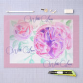 Rosa Wasserfarbe Lilac Rose Blume Bläserfarben Seidenpapier (Handwerk)