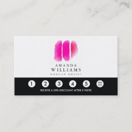 Rosa Wasserfarbe Makeup Artist Swatts Loyalität Treuekarte