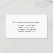 Rosa Wasserfarbe mit Kronleuchter Visitenkarten Visitenkarte (Rückseite)