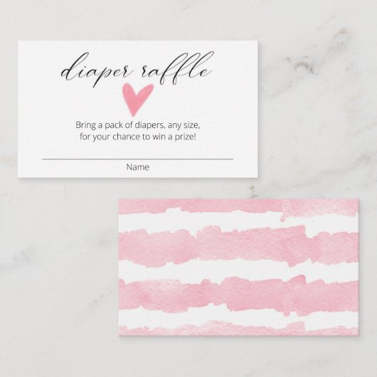 Rosa Wasserfarbe Moderne Gewinnspiele Verlosung Ei Begleitkarte (Vorne/Hinten)