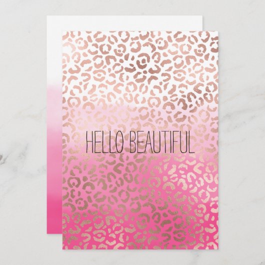 Rosa Wasserfarbe Ombre Leopard Personalisiert druc (Vorne/Hinten)