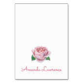 Rosa Wasserfarbe Personalisierte Platzkarten Tischnummer (Vorderseite)