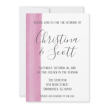 Rosa Wasserfarbe Pinselstrich Hochzeit Einladung