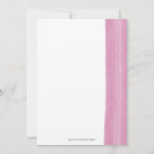 Rosa Wasserfarbe Pinselstrich Hochzeit Einladung (Rückseite)