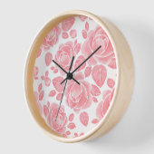 Rosa Wasserfarbe Rose - Romantisches Floral Uhr (Winkel)