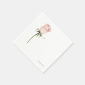 Rosa Wasserfarbe-Rosen-Dusch-Cocktail Serviette (Ecke)