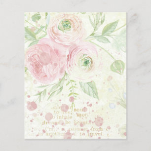 Rosa Wasserfarbe-Rosen Scrapbook-Hintergrund