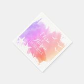 Rosa Wasserfarbe, Seesternhochzeit Serviette (Ecke)