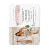Rosa Wasserfarbe-Spritzer-Grün für virtuelle Hochz Magnet (Vertikal)
