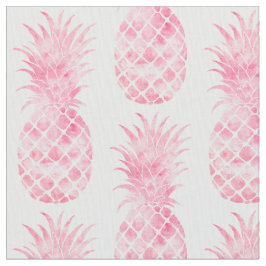 Rosa Wasserfarbe Tropische Ananas Stoff