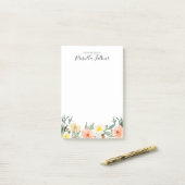 Rosa Wasserfarbe vom Schreibtisch aus Post-it Klebezettel (Auf Schreibtisch)