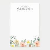 Rosa Wasserfarbe vom Schreibtisch aus Post-it Klebezettel (Vorderseite)