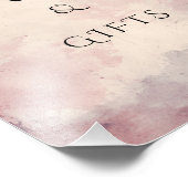 Rosa Wasserfarbe-Wasch-Karten & Geschenke Schild (Ecke)