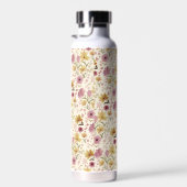 Rosa Wasserfarbe Wildblume Trinkflasche (Rechts)