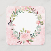 Rosa Wasserfarbe wirst du mein Blumenmädchen sein Begleitkarte (Rückseite)