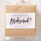 Rosa Wasserfarbe wirst du meine Bridesmädchen sein (Insitu)