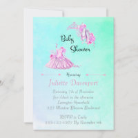 Rosa Wasserfarben-Ballett-Prinzessin-Baby-Party