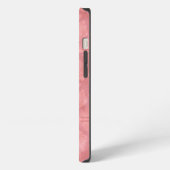 Rosa Wasserfarben-Batik mit Initialen iPhone Hülle (Linke Seite)