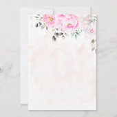 Rosa Wasserfarben Bläserpferd Elegantes Brautparty Einladung (Rückseite)