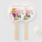 Rosa Wasserfarben, blass Fächer (Vorne und Hinten)