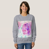 Rosa Wasserfarben Blume Rose Shirt (Vorne ganz)