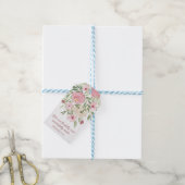 Rosa Wasserfarben-Blumen-Christlich Geschenkanhänger (Mit Garn)