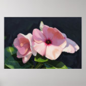 Rosa Wasserfarben-Blumen Florale Kunst Drucke (Vorne)