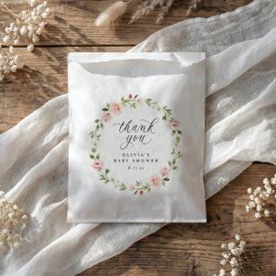 Rosa Wasserfarben-Blumengarten in Blütenpracht - B Geschenktütchen