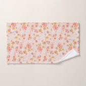 Rosa Wasserfarben-Blumenmuster Badhandtuch Set (Handtuch)