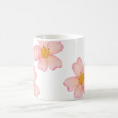 Rosa Wasserfarben-Blumenmuster Kaffeetasse (Mittel)