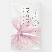 Rosa Wasserfarben-Bogen Brautparty Banner (Vertikal)