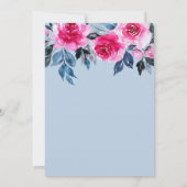 Rosa Wasserfarben Elegante Engagement Party Einladung (Rückseite)