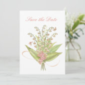 Rosa Wasserfarben-Flatcard (Stehend Vorderseite)