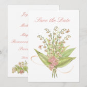 Rosa Wasserfarben-Flatcard (Vorne/Hinten)